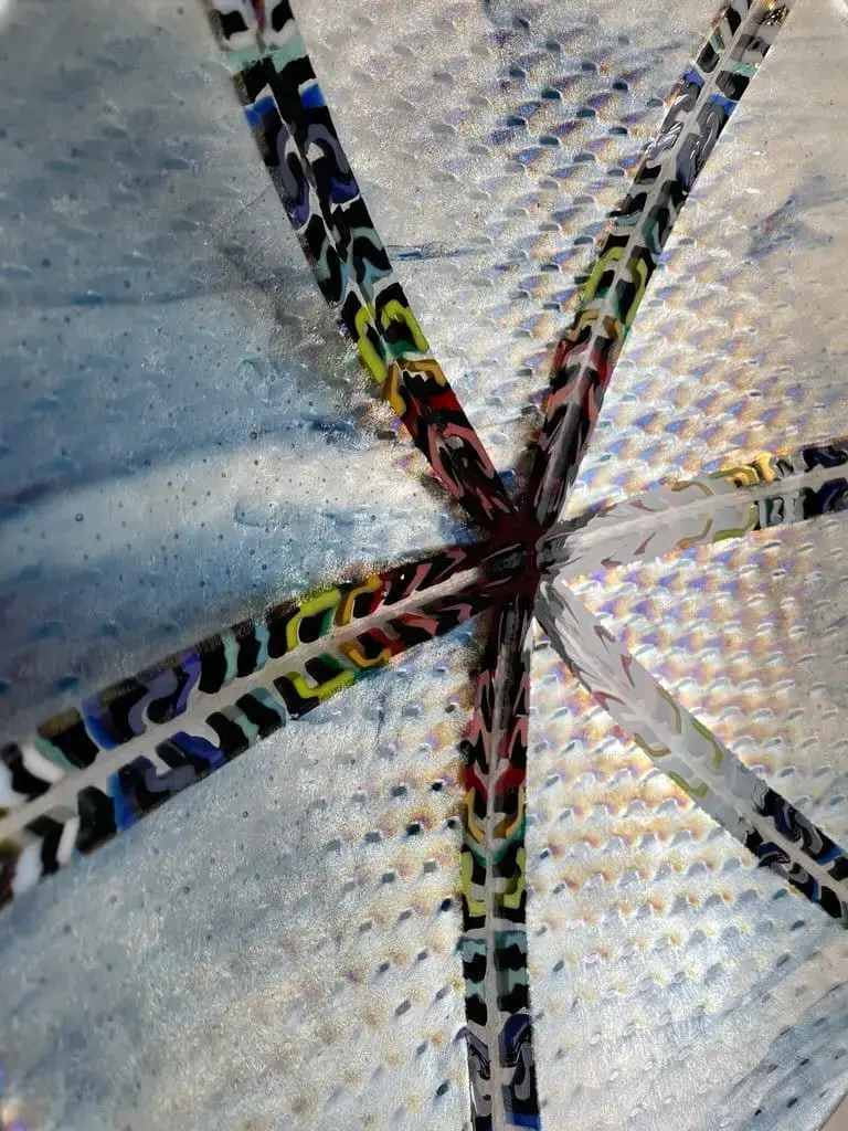Kaleidoscope Crest Fused Glass Art - Image 4