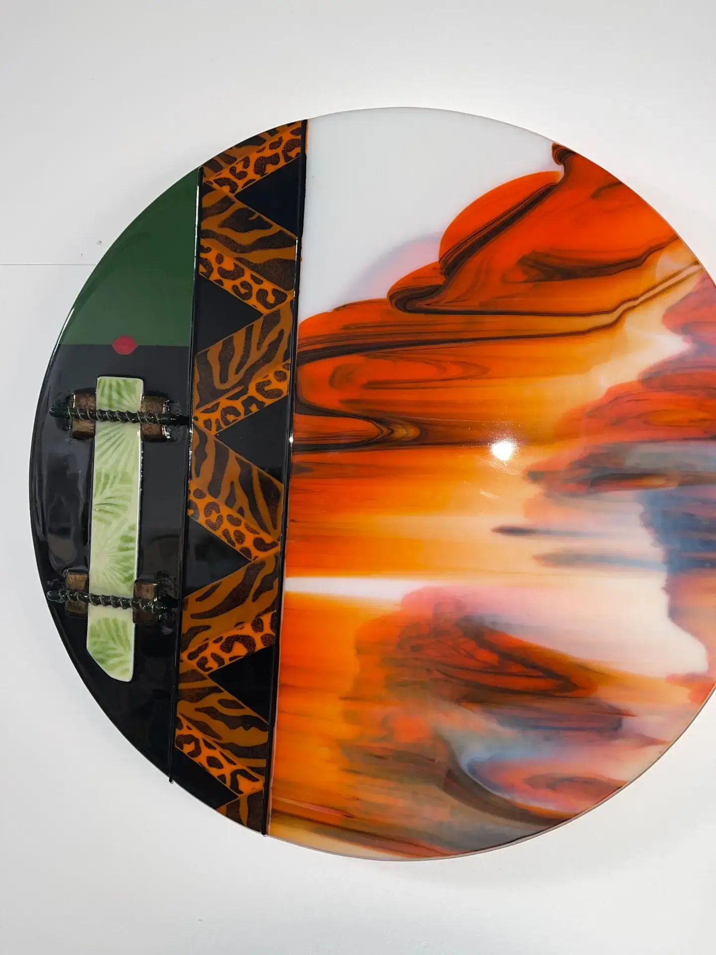 Sunset Mirage Glass Wall Art - Fused Glass