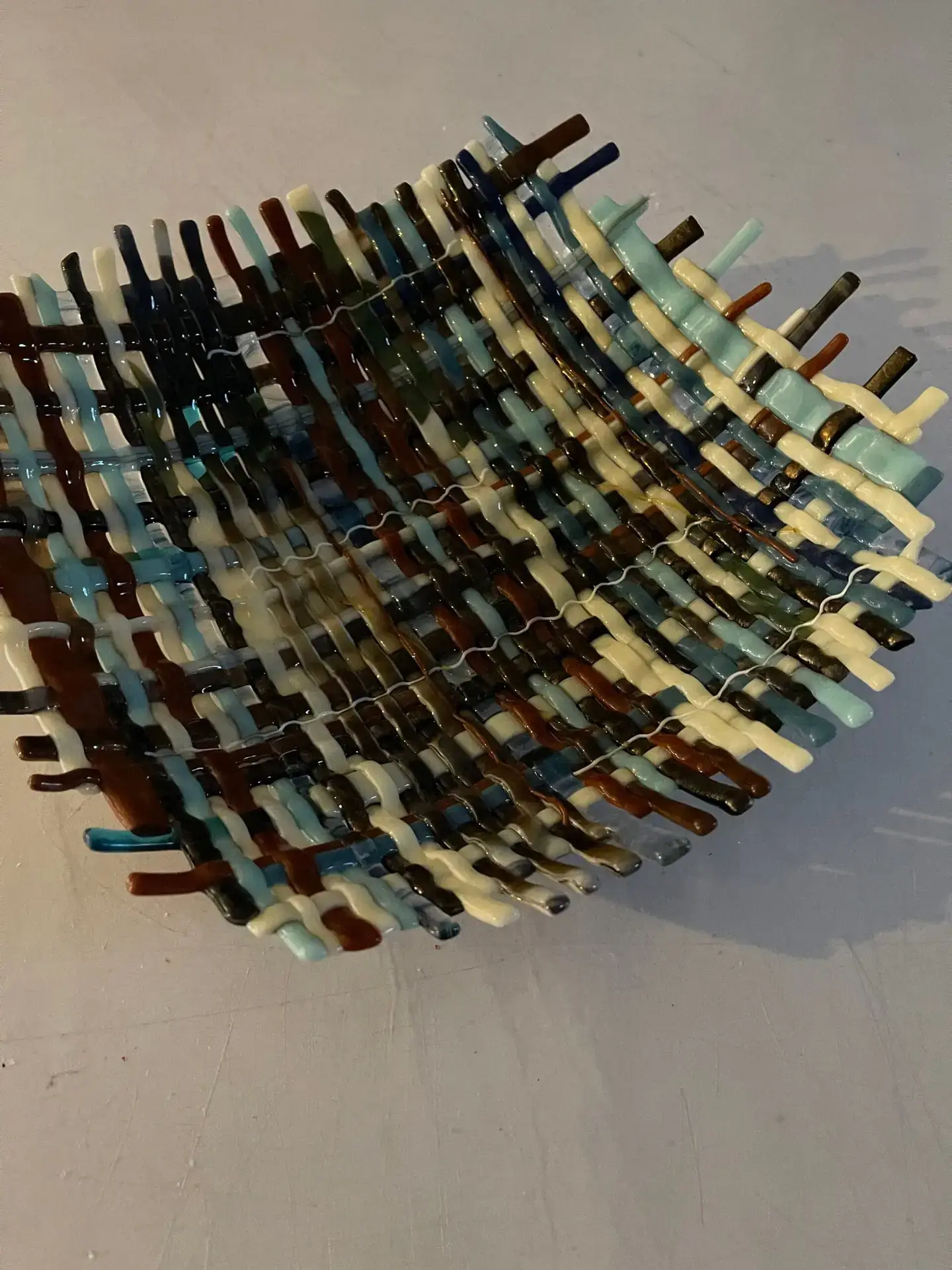 Woven Currents - Fused Glass