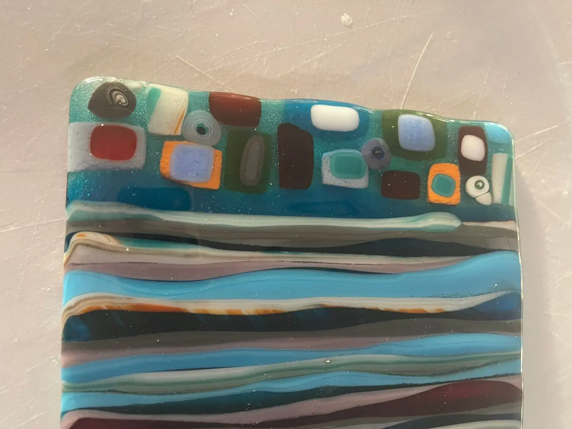 Stacked Terrain - Fused Glass