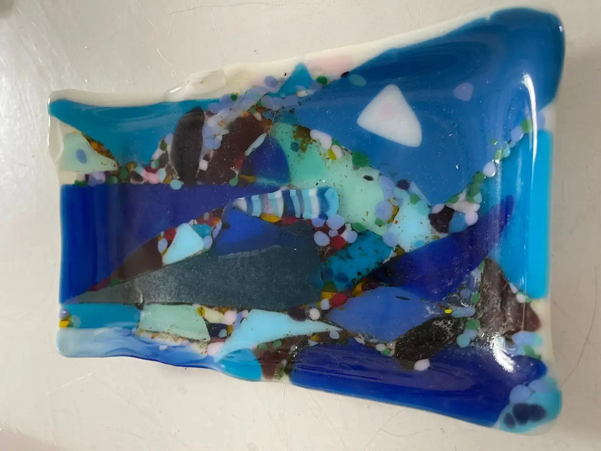 Multi-Color Tray - Fused Glass