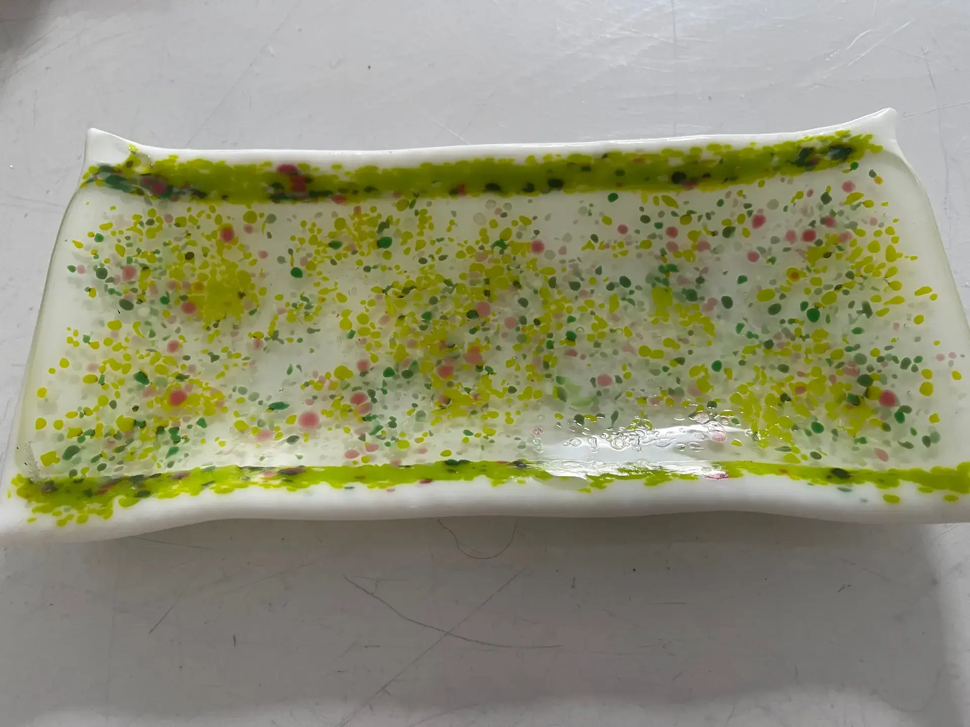 Spring Green Tray - Fused Glass