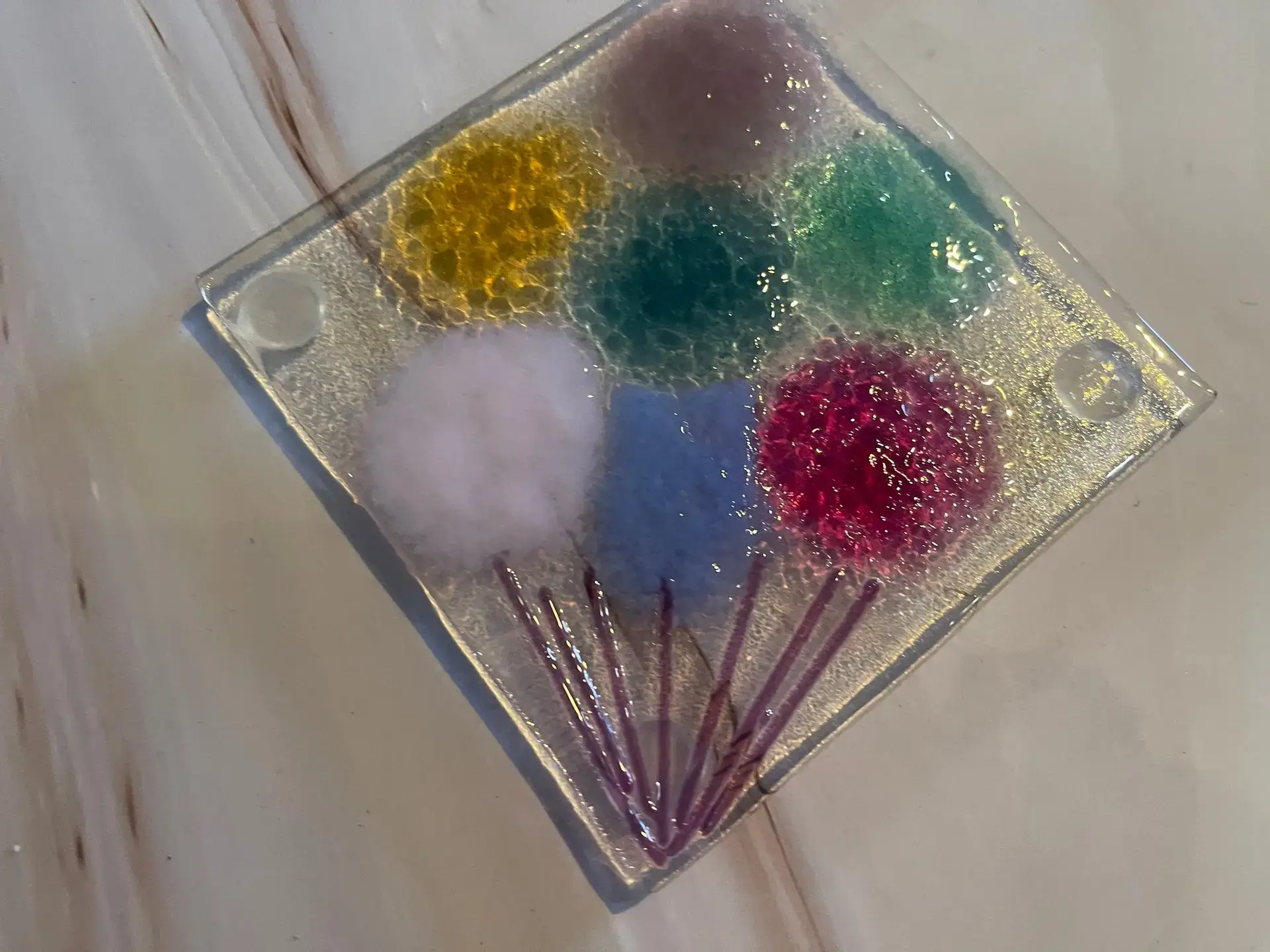 Cotton Bloom Bunch - Fused Glass