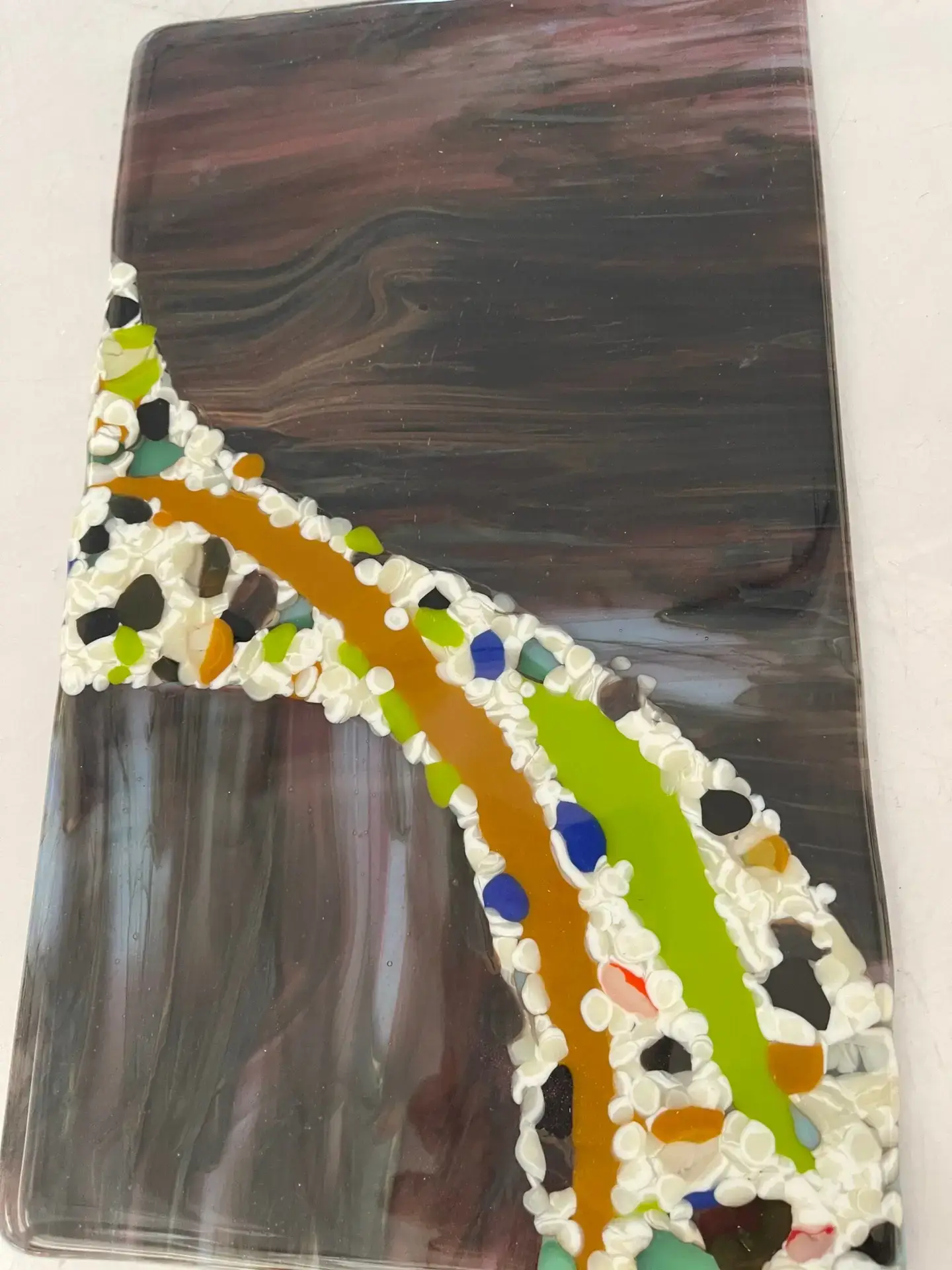 Additional view of Earthgrain fused glass charcuterie board
