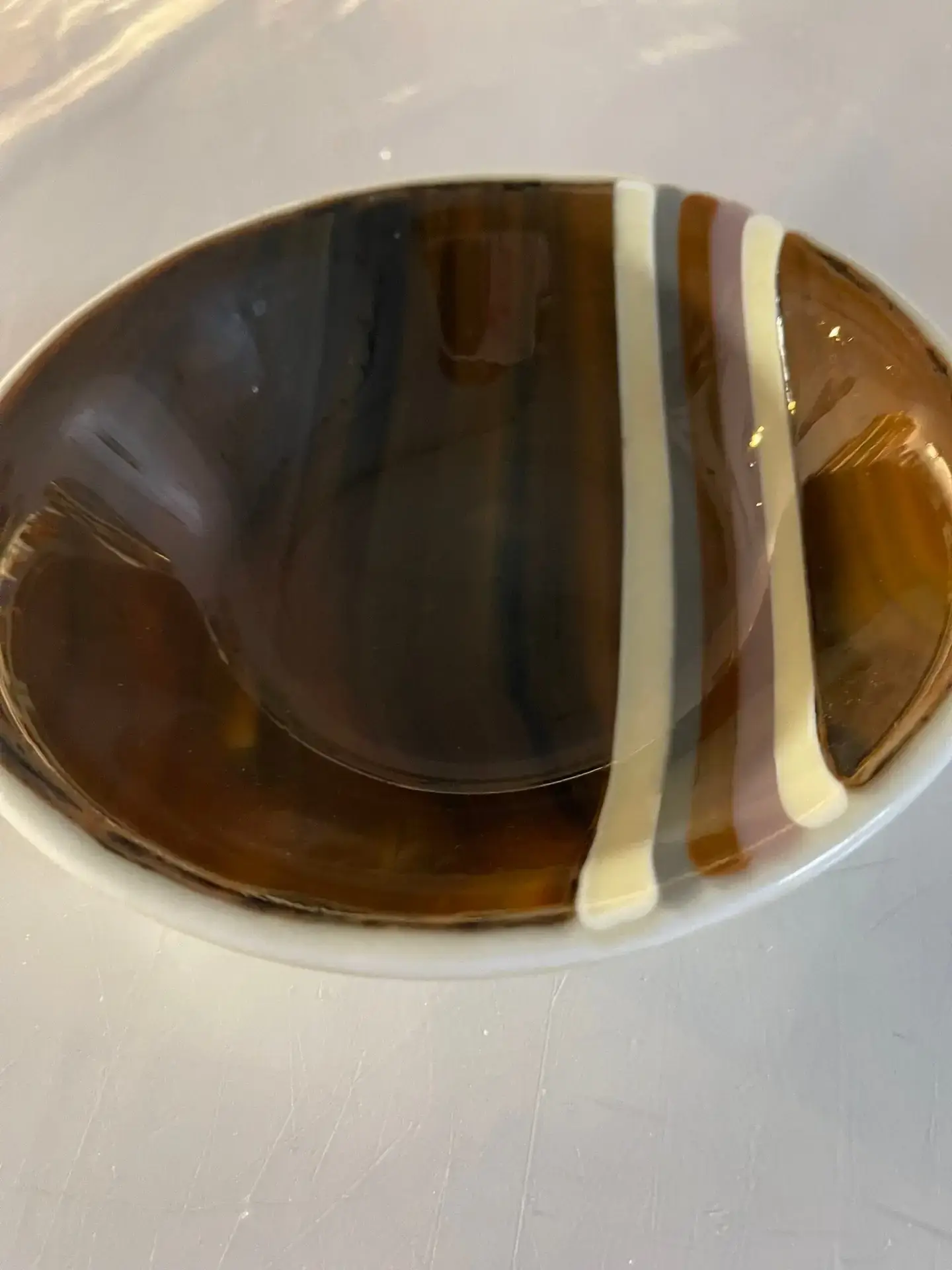 Brownie Fused Glass Bowl - Fused Glass