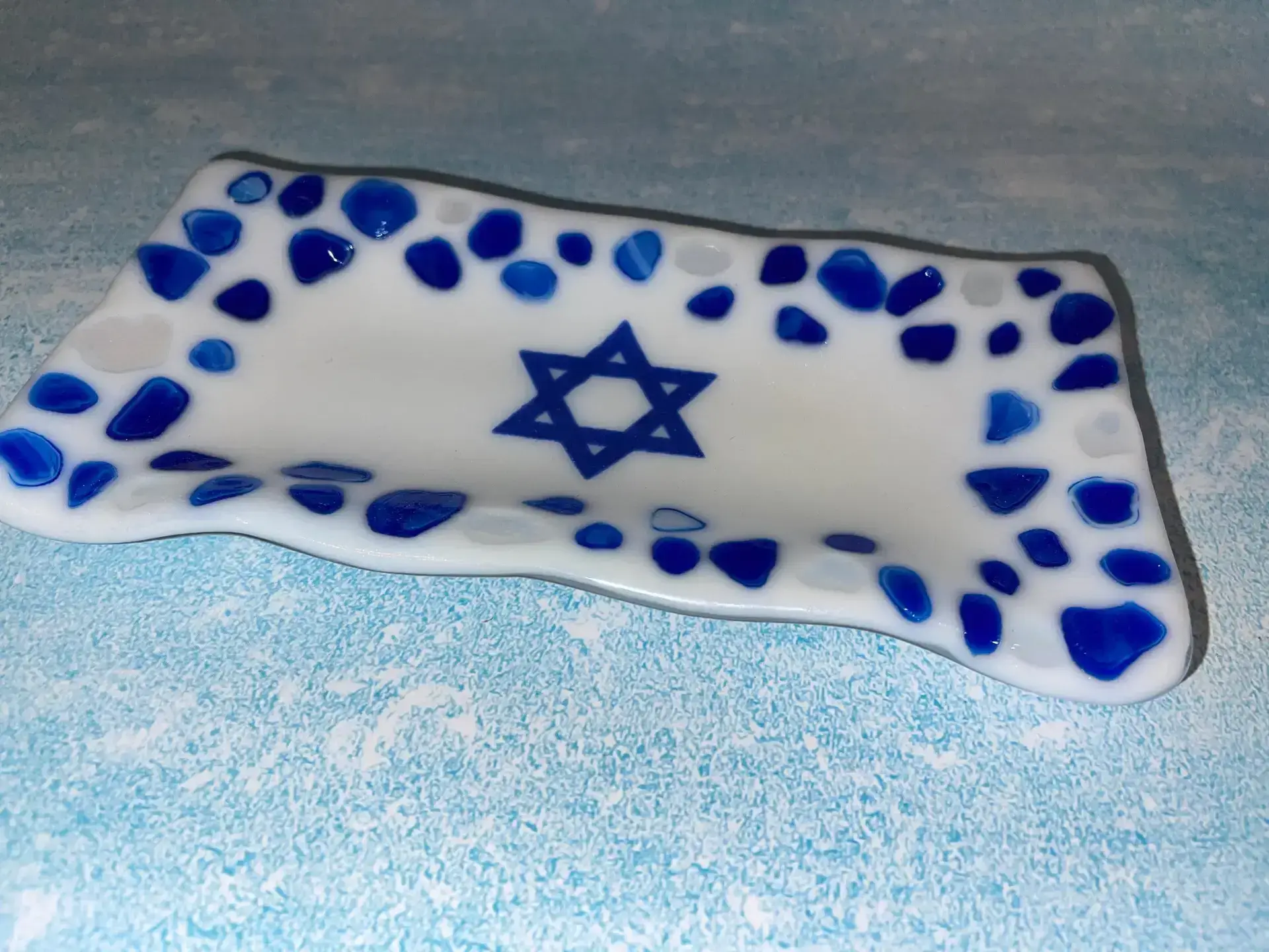 Jewish Star Tray - Fused Glass