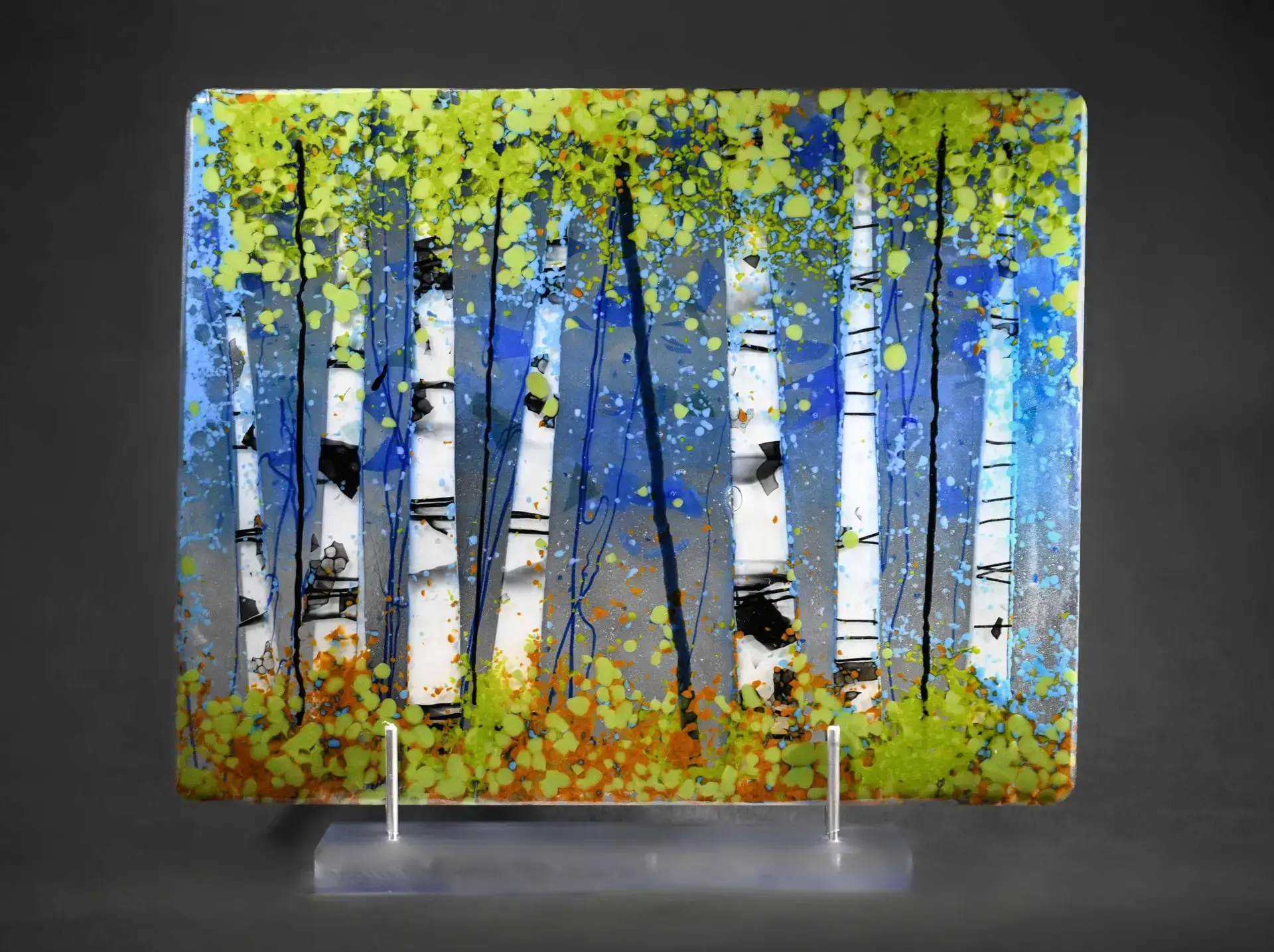 Birch Grove - Fused Glass