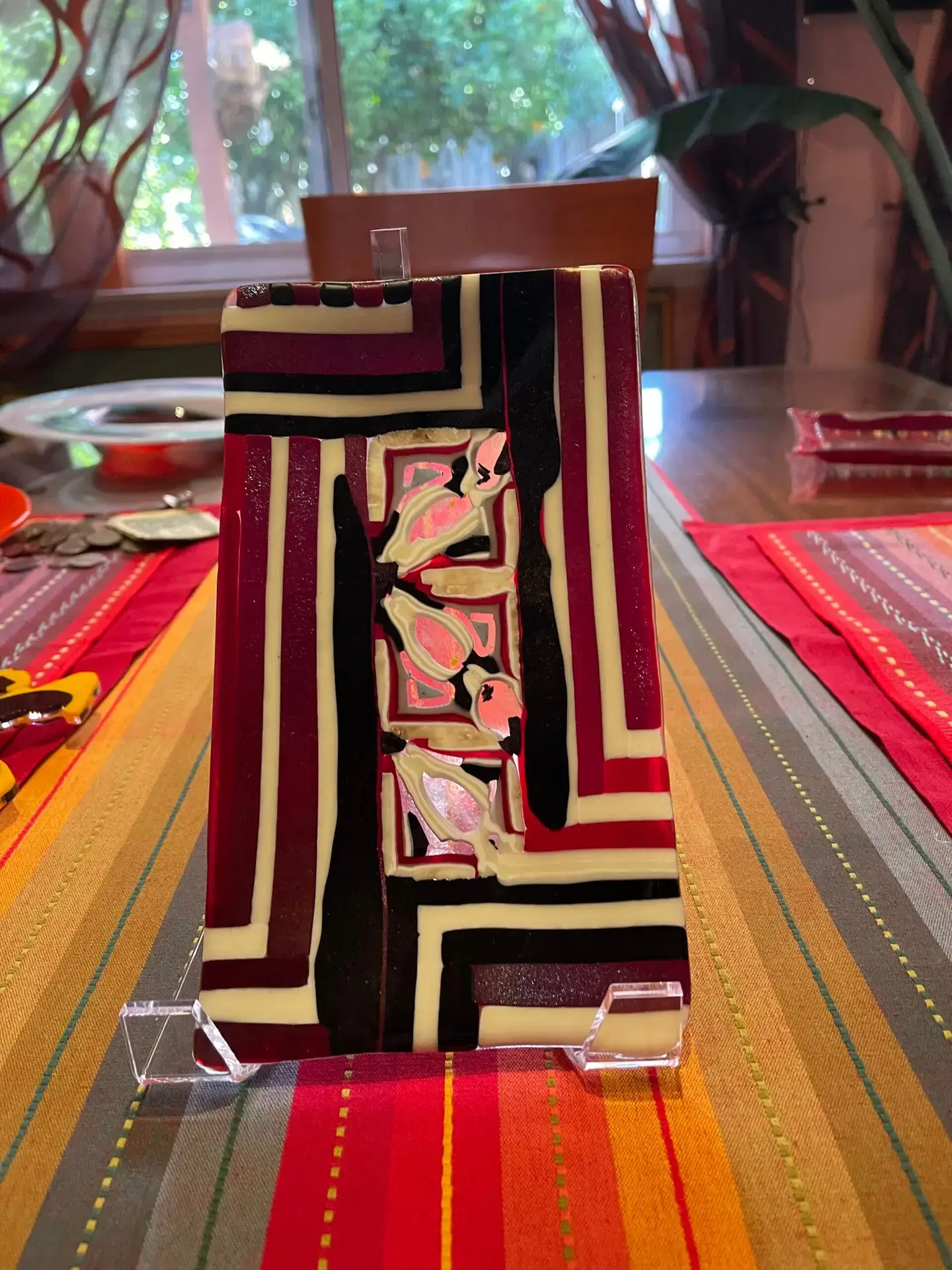 Labyrinth Pathway - Fused Glass
