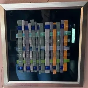 Gridlines Memory - Fused Glass