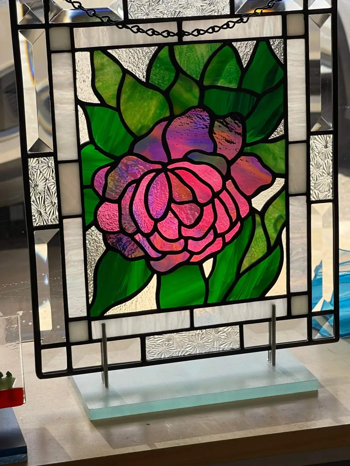 Stained Glass Blossom Radiance Panel - Stained Glass
