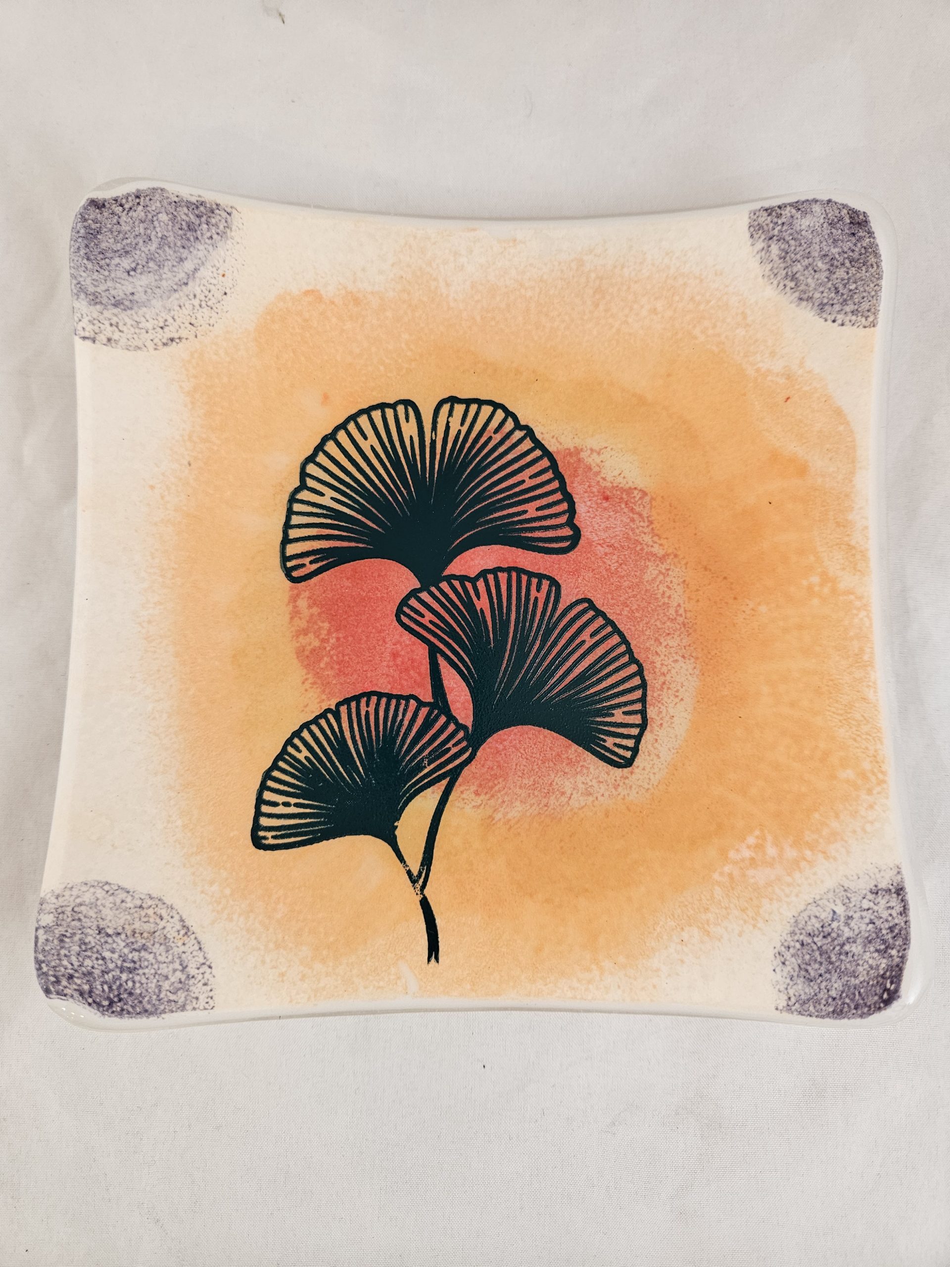 Golden Quiet - Fused Glass