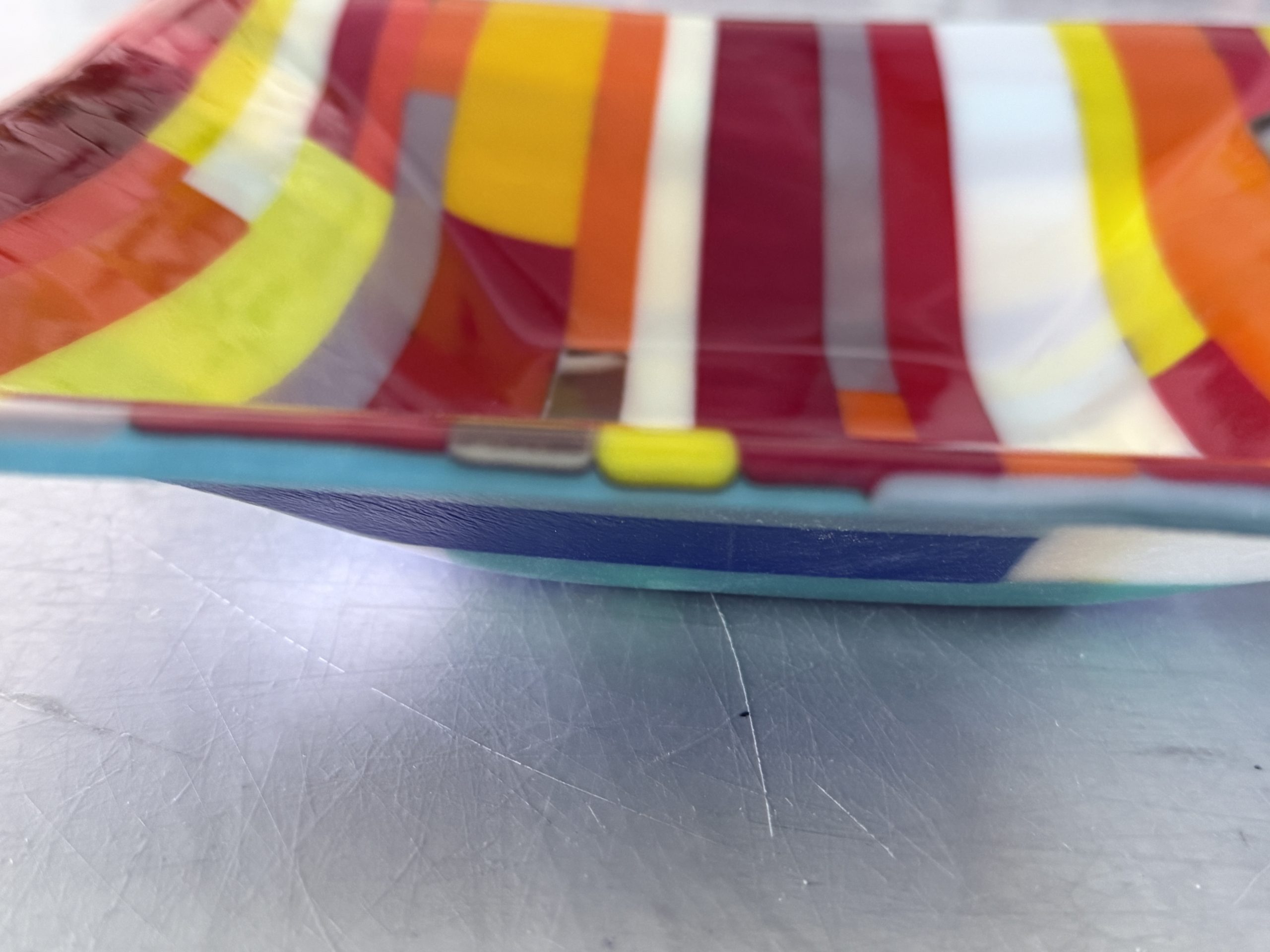 Showing the inside of reds and oranges, and the outside are the blues and greens.
