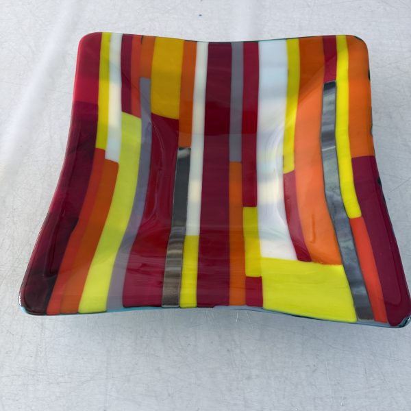 Fire & Tide Glass Bowl - Fused Glass
