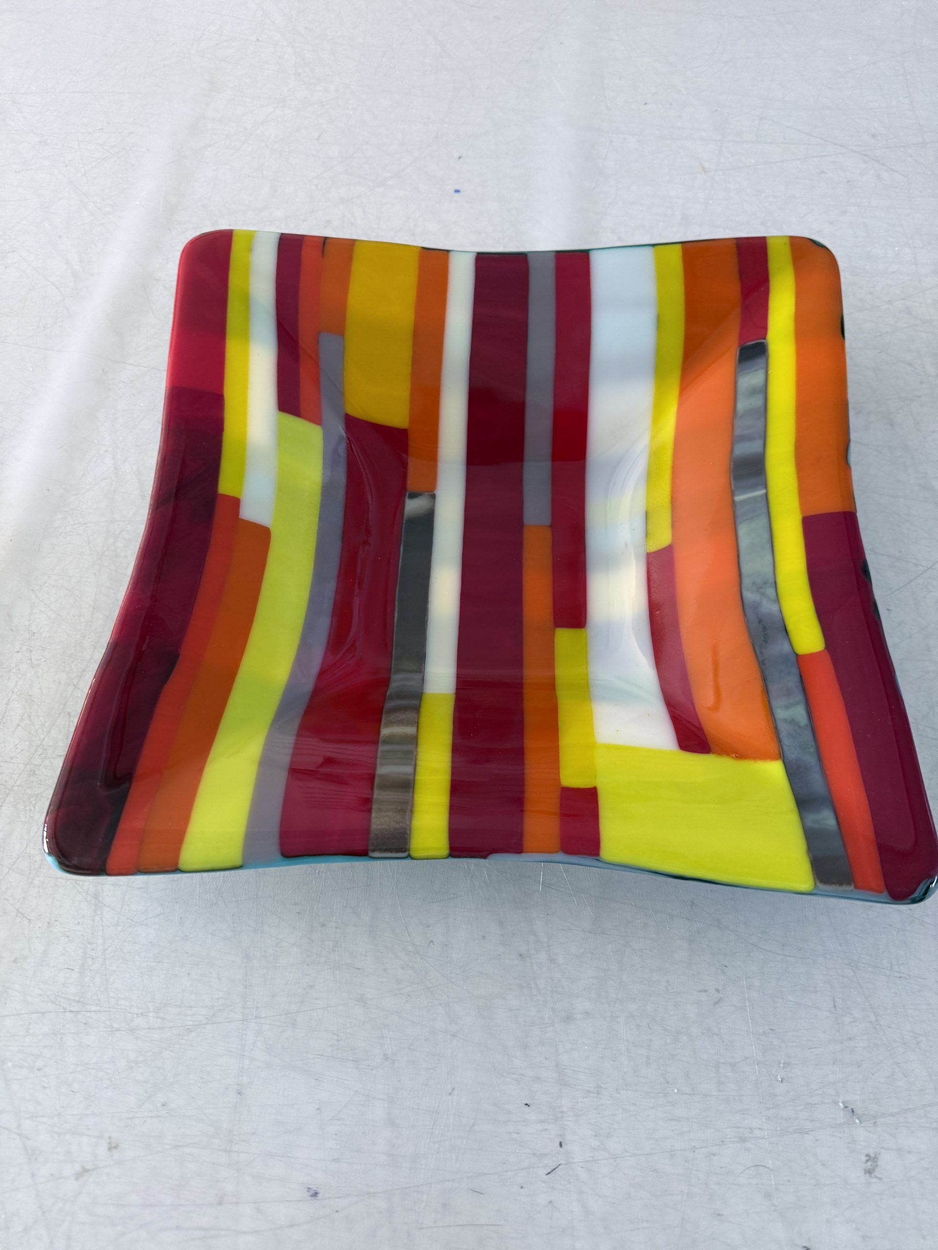 Fire & Tide Glass Bowl - Fused Glass