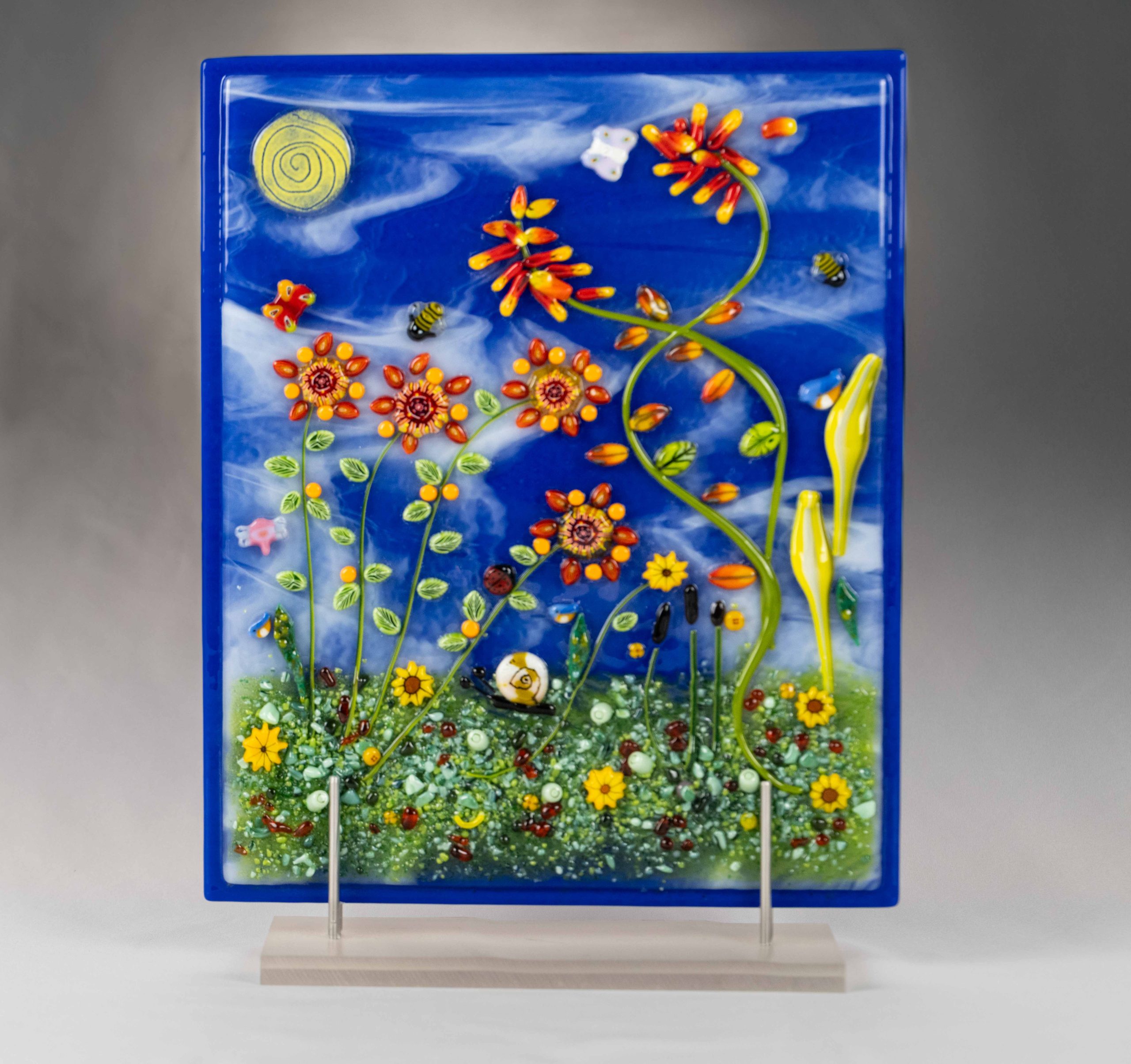 Spring Blooms - Fused Glass
