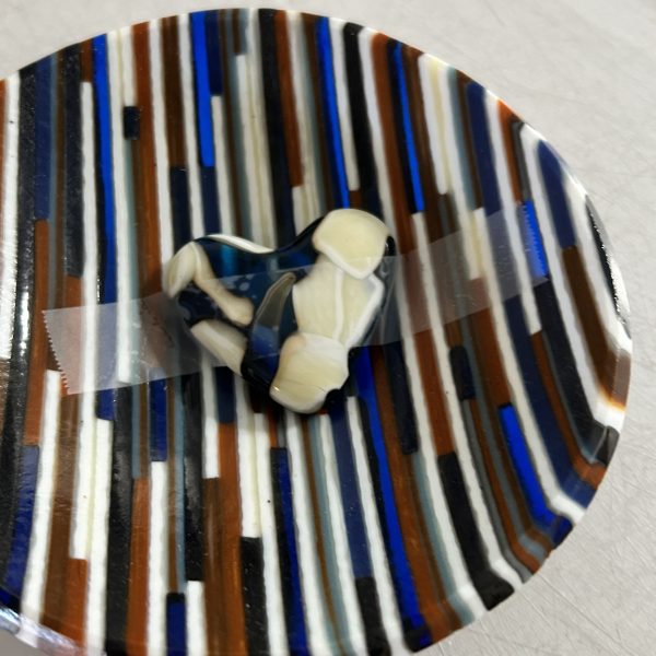 Crossroads Fused Glass Bowl and Heart - Fused Glass