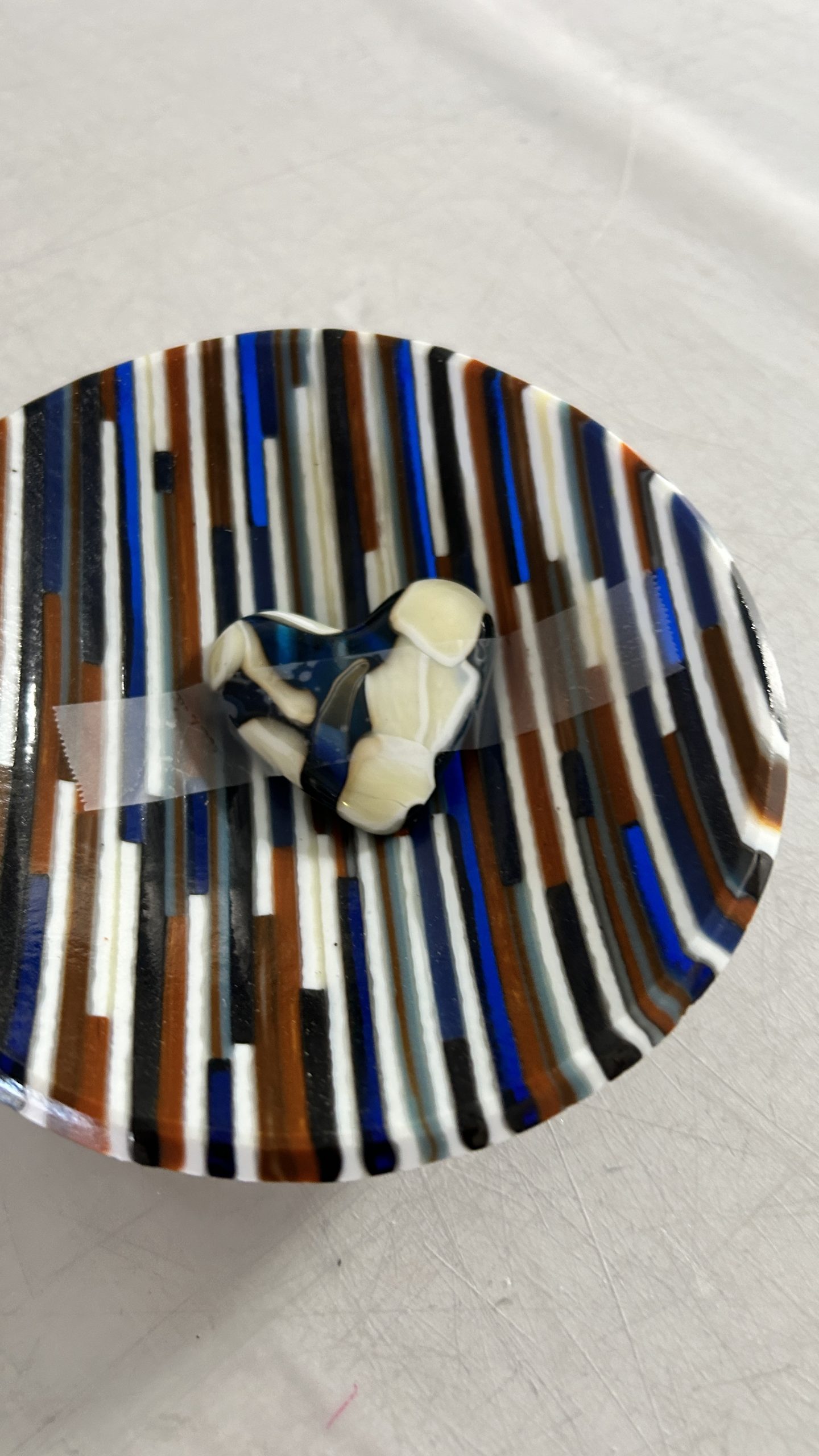 Crossroads Fused Glass Bowl and Heart - Fused Glass