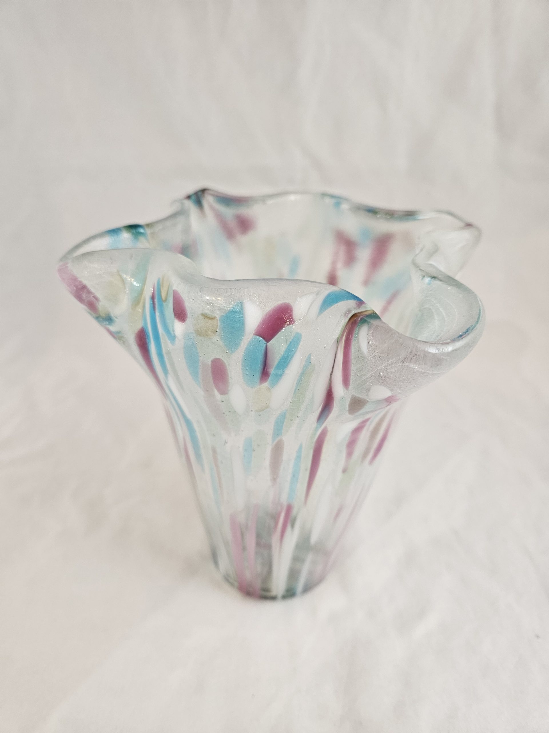 Petal Lift Glass Vase - Fused Glass