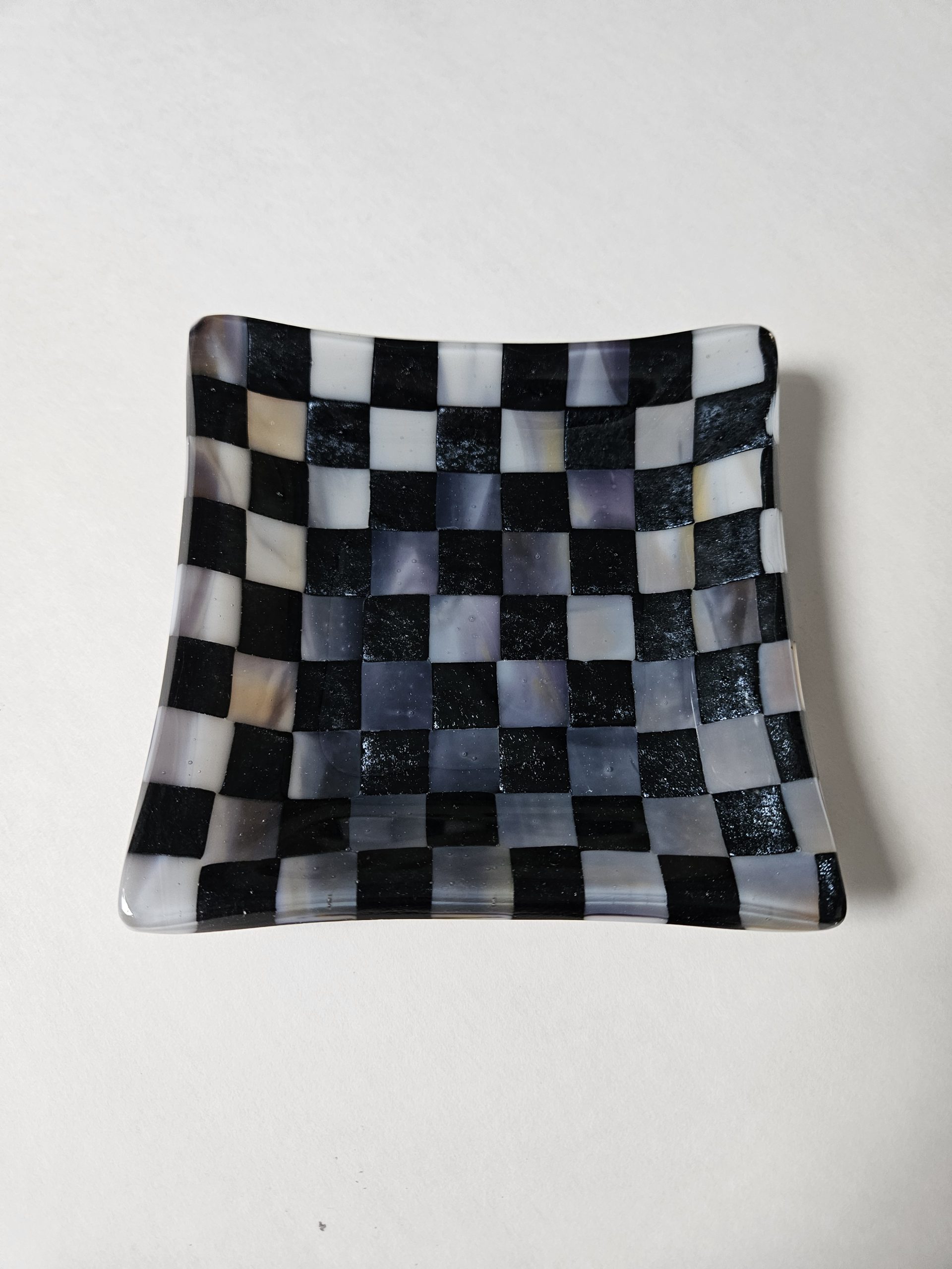 Evening Chessboard - Fused Glass