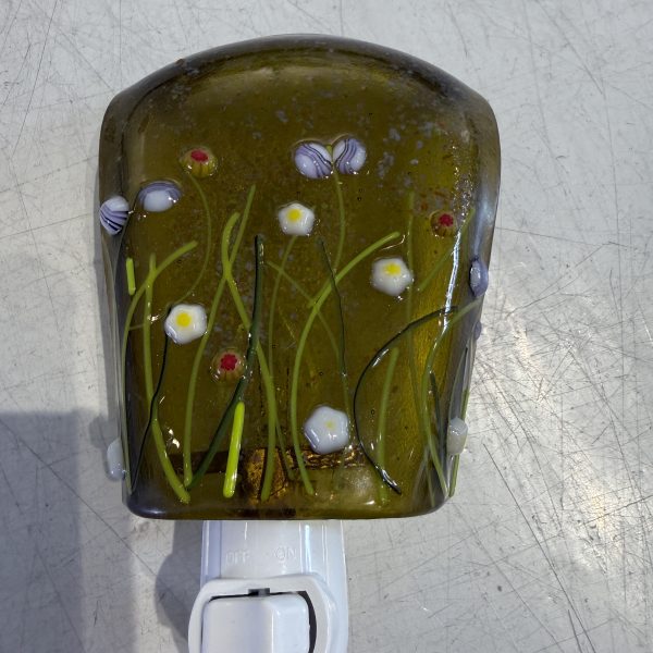 Wildflower Field Night Light - Fused Glass