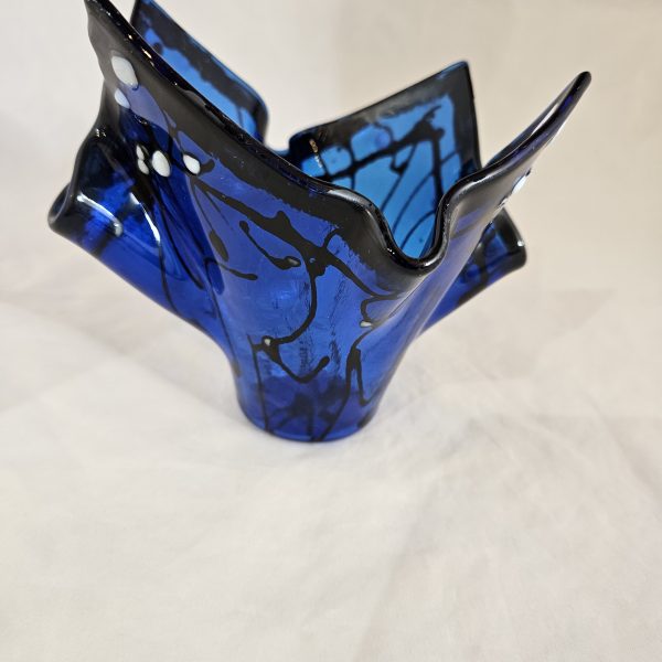 Midnight Ink Votive Candle Holder - Fused Glass