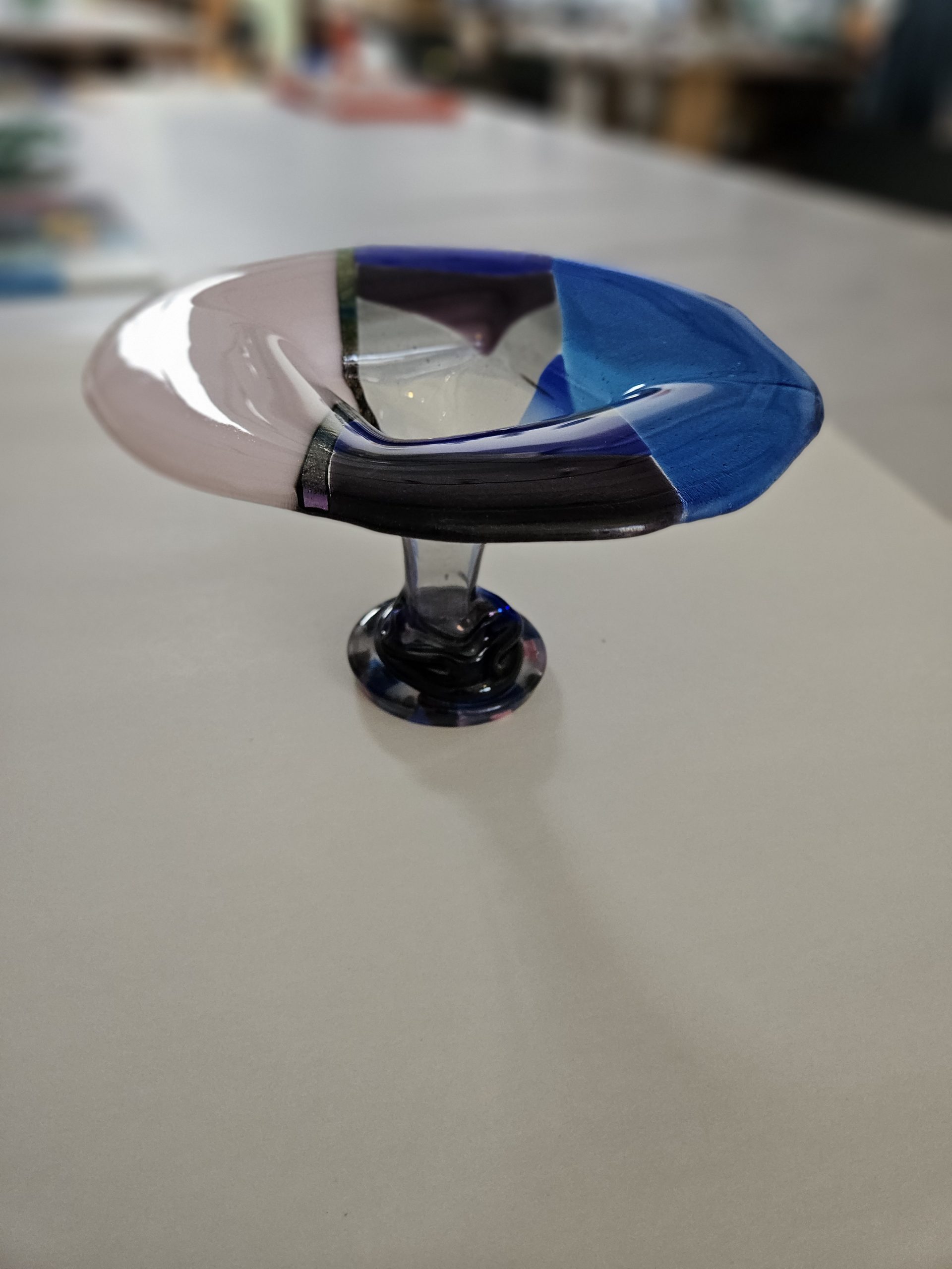 Petal Pedestal Vase - Fused Glass