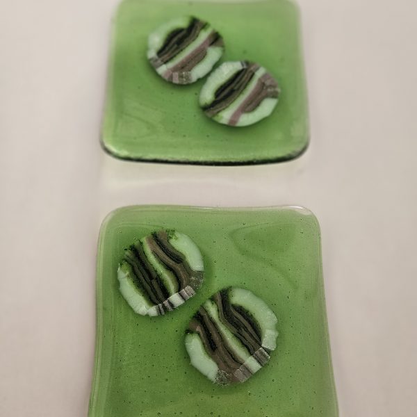 Leaf Glass Duo Small Dish Set (2) - Fused Glass