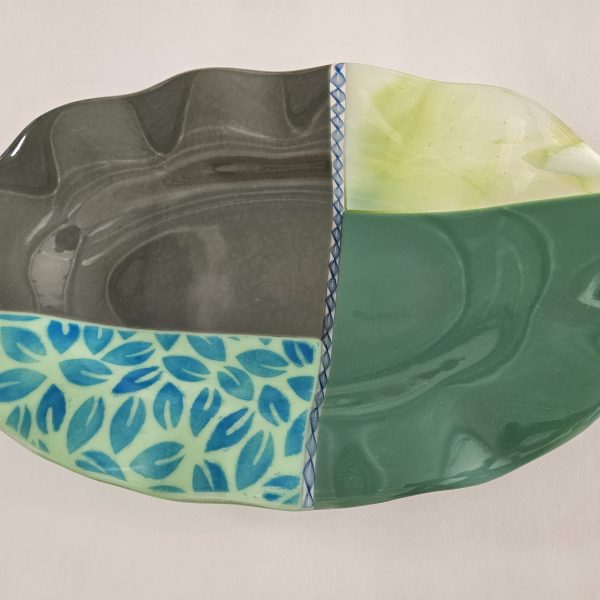 Between Two Gardens - Fused Glass