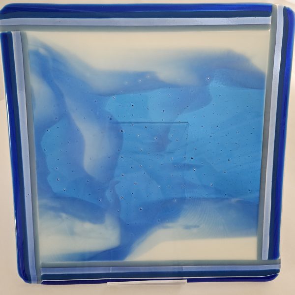 Blue Current - Fused Glass