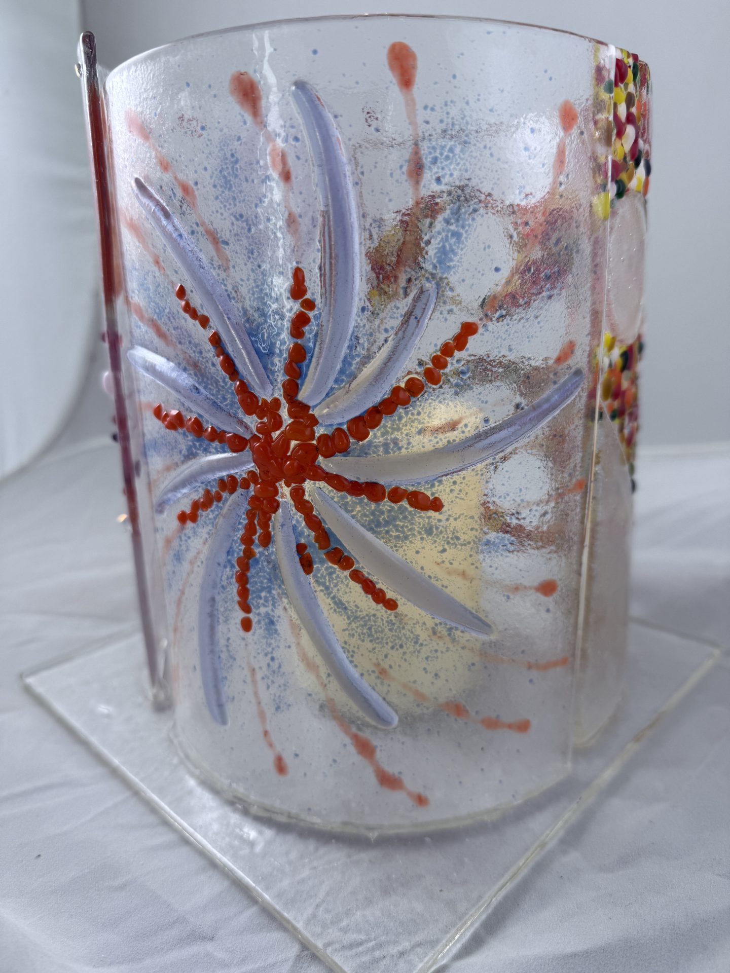 Fused Glass Lantern - Sprinkle of Joy - Image 3