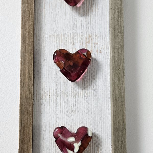 Velvet Keepsakes Glass Hearts Wall Art - Fused Glass