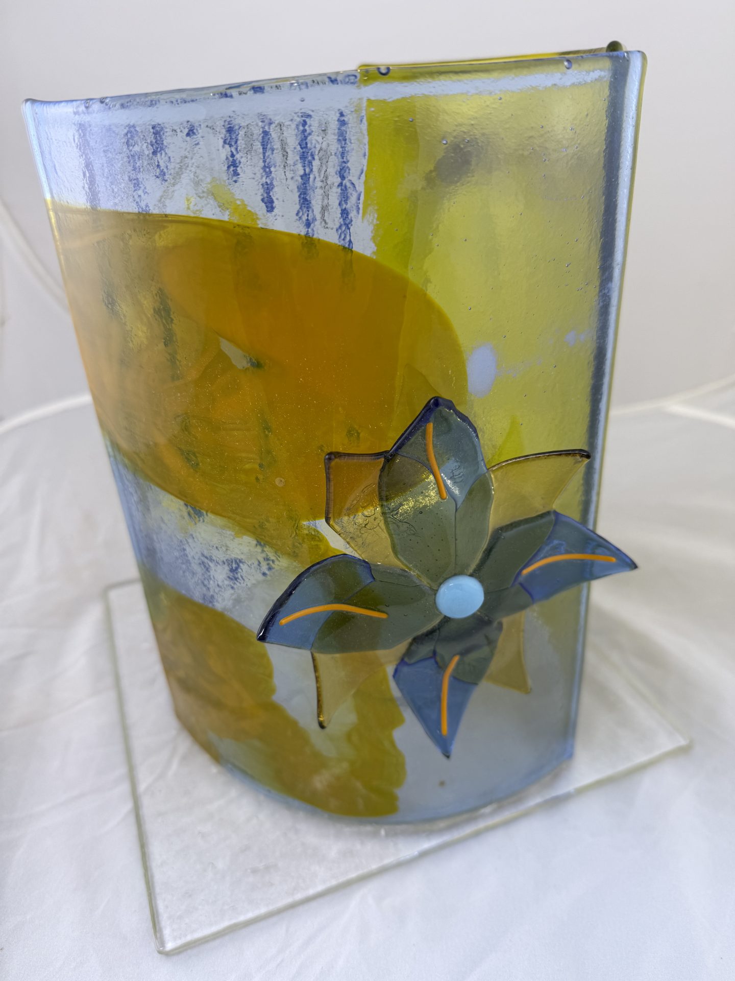 Fused Glass Lantern – Rhythm & Radiance - Fused Glass