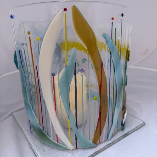 Fused Glass Lantern – Quiet Reflections - Fused Glass