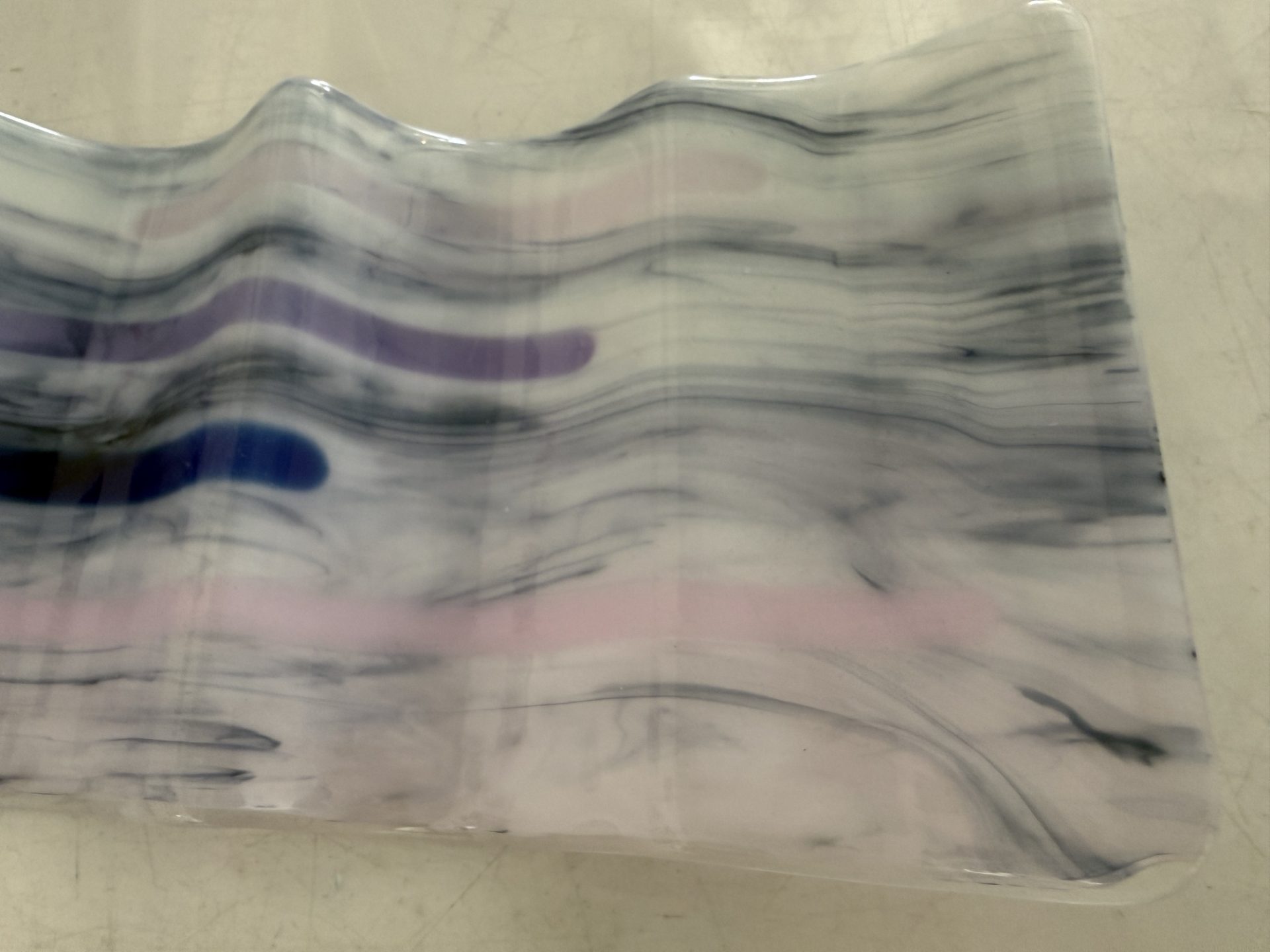 Fused glass wine rack