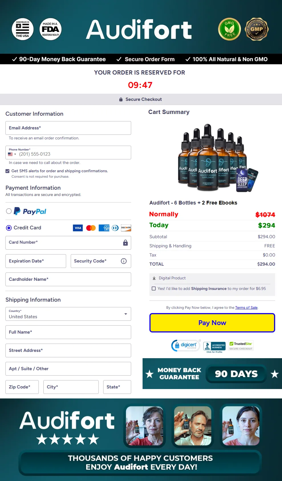 Official Website Secure Order Page