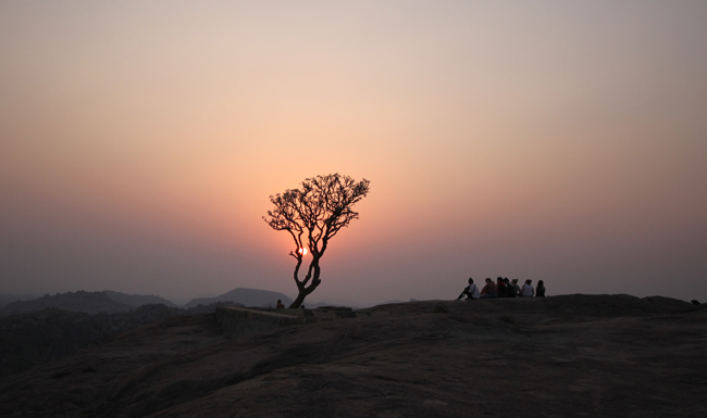 Sunset at Anjaneya Hill Hampi