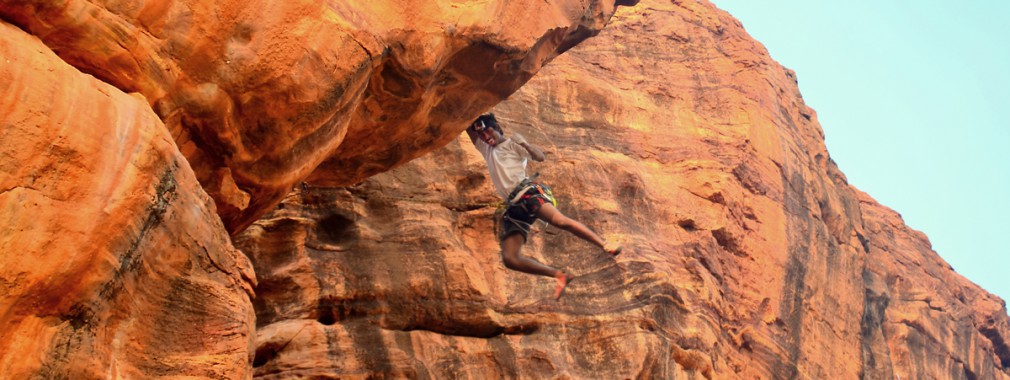 badami rappelling