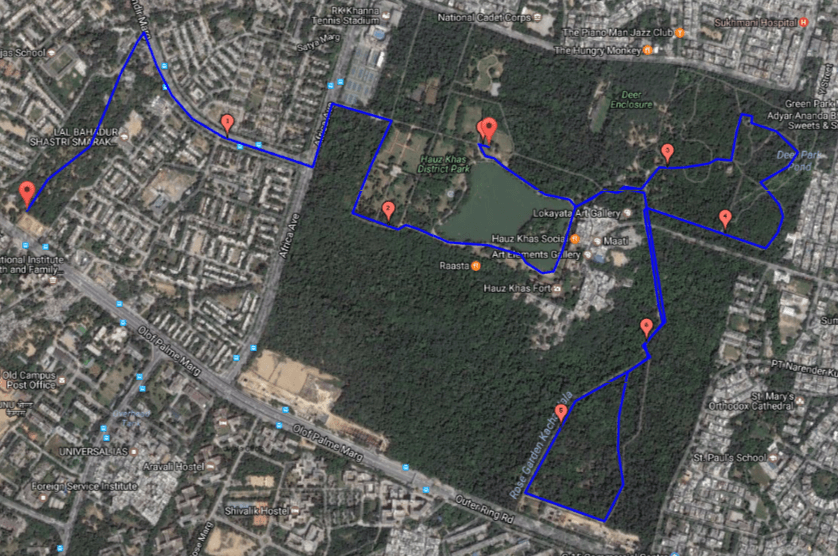 Hauz-Khas-Park-Heritage-Run-Map