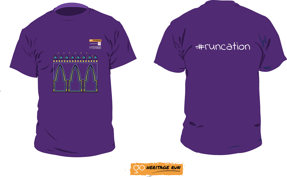 Go Heritage Run Hyderabad 2019 Run T-shirt