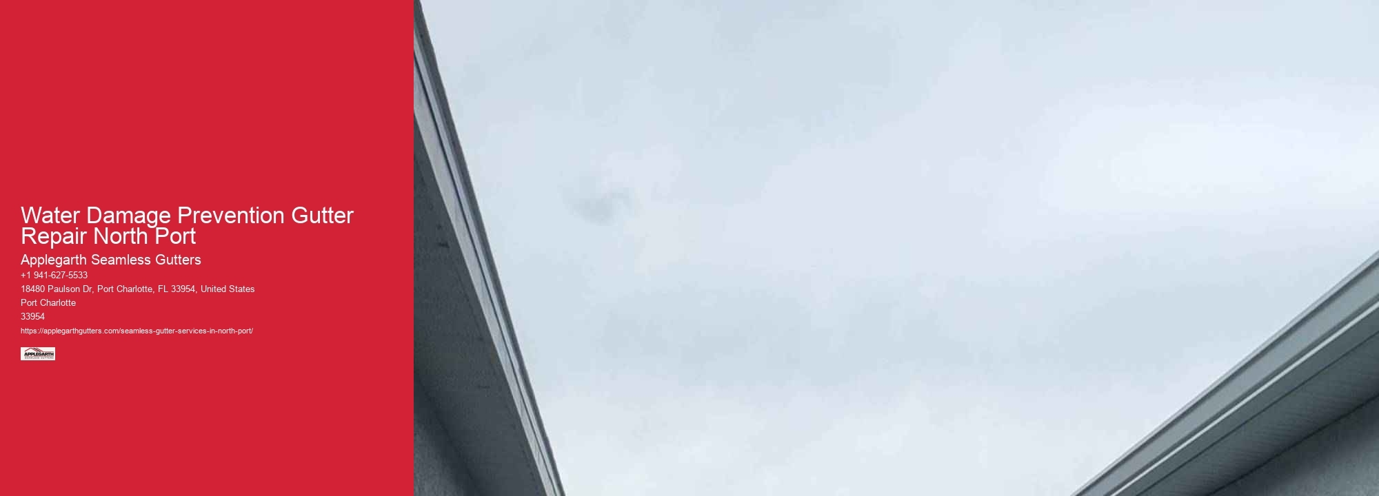 Water Damage Prevention Gutter Repair North Port