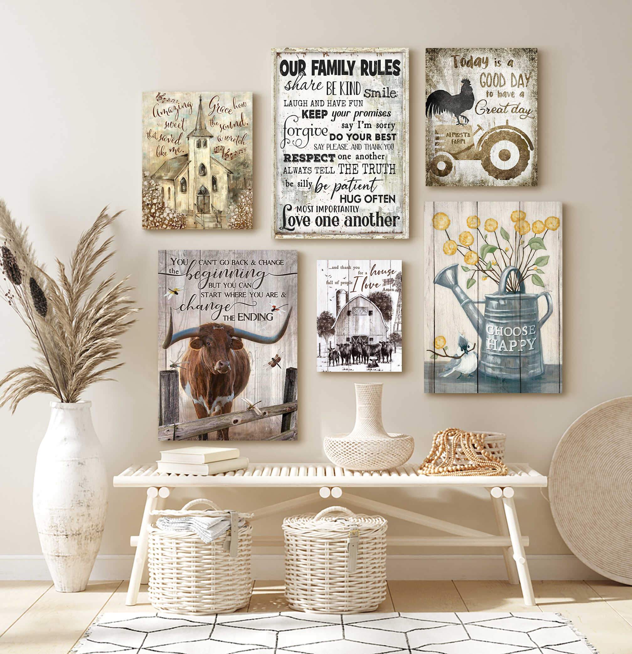Blog, Wall Decor The Best Farmhouse Gallery Wall Art