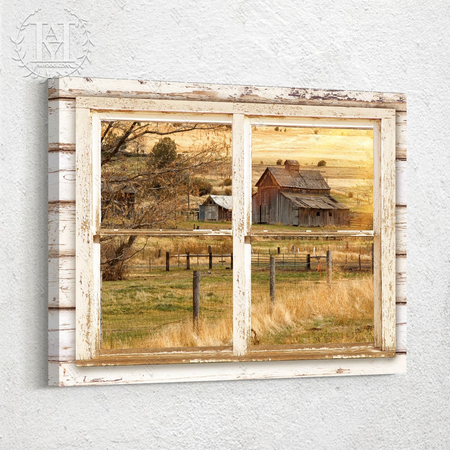 Blog, Wall Decor Rustic Windows With Old Barn Canvas