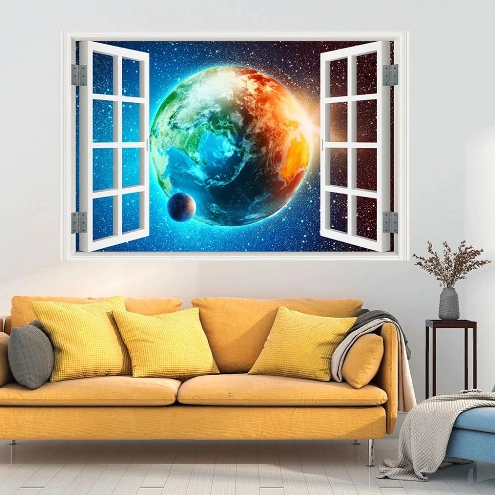 Brighten Your Room With Faux Window Scene Wall Art 2 Faux Window Scene Wall Art