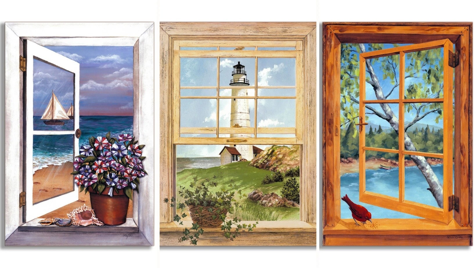 Brighten Your Room With Faux Window Scene Wall Art 4 Faux Window Scene Wall Art