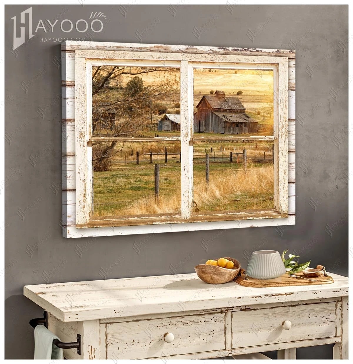 Brighten Your Room With Faux Window Scene Wall Art 8 Faux Window Scene Wall Art