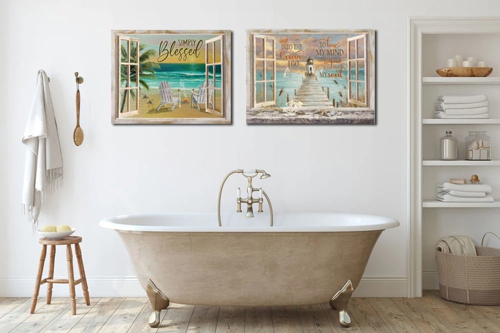 Brighten Your Room With Faux Window Scene Wall Art 11 Faux Window Scene Wall Art