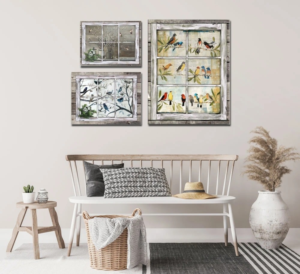 Brighten Your Room With Faux Window Scene Wall Art 13 Faux Window Scene Wall Art