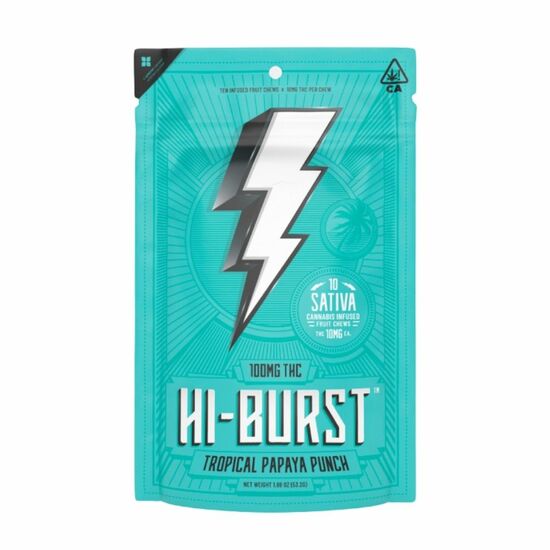 HiBurst Tropical Papaya Punch Fruit Chews (100mg) HERB