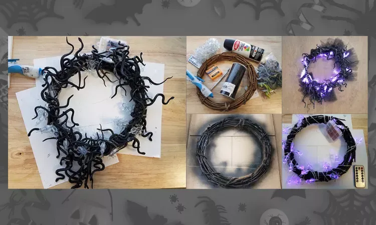 Halloween Wreath DIY for a Spooky, Scary Door Decoration