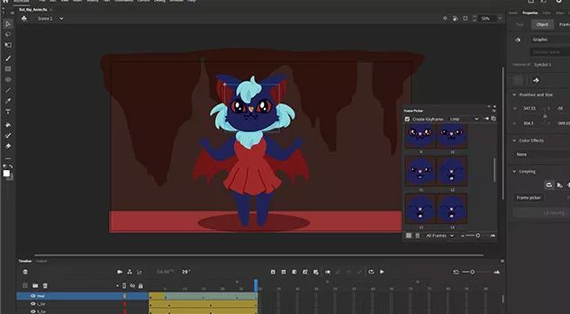 bat animation on adobe studio